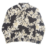 ALFRED DUNNER Petite Womens Printed Shirt Black Collared Floral UK 12