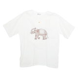 DA COLLECTION Elephant Womens Printed Top White Animal Print XL