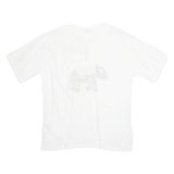 DA COLLECTION Elephant Womens Printed Top White Animal Print XL