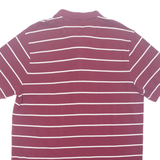 CHAPS Mens Polo Shirt Maroon Striped L