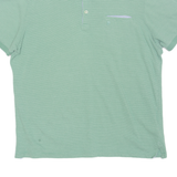 PIERRE CARDIN Mens Polo Shirt Green Striped XL
