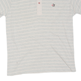 EL DON Mens Polo Shirt Grey Striped L