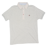 EL DON Mens Polo Shirt Grey Striped L