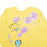 ULTRA SWEATS Flowers Womens Sweatshirt Yellow M