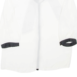 LAURA SCOTT Sheer Womens Blouse White High Neck Long Sleeve M