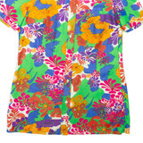 Womens Printed Shirt Green Collared Floral M