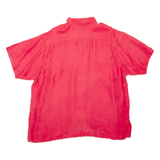 DEVILLE Womens Shirt Red Collared XL