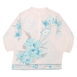 Womens Printed Blouse Pink 3/4 Sleeve Floral L