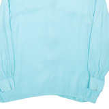 Womens Printed Blouse Blue Long Sleeve Spotted L