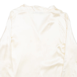 CHRISTA GUNTER Womens Shirt Beige Collared Long Sleeve L