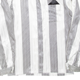 RO Womens Printed Shirt Grey Collared Long Sleeve Striped L