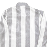 RO Womens Printed Shirt Grey Collared Long Sleeve Striped L