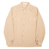 HUCKE Womens Shirt Brown Collared Long Sleeve M