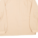 HUCKE Womens Shirt Brown Collared Long Sleeve M