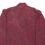 JACQUES Womens Printed Blouse Maroon V-Neck Long Sleeve Spotted L