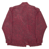 JACQUES Womens Printed Blouse Maroon V-Neck Long Sleeve Spotted L