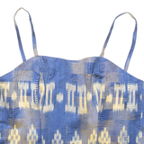 Womens Cropped Corset Blue Crazy Pattern M