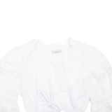 LANDHAUS Womens Cropped Top White V-Neck M