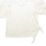 PODCAST Womens Blouse Beige V-Neck M