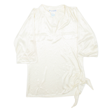 PODCAST Womens Blouse Beige V-Neck M