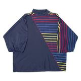Womens Printed Top Black Long Sleeve Striped XL