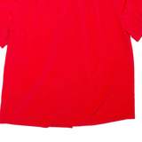 Womens Blouse Red High Neck L