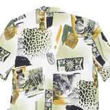 Blazer Womens Printed Shirt Green V-Neck Viscose Crazy Pattern S