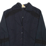 Womens Blouse Black V-Neck Long Sleeve M