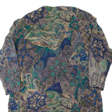 Womens Printed Blouse Grey Long Sleeve Crazy Pattern ONE SIZE