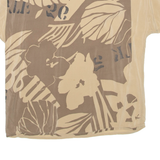 Womens Printed Top Brown Crazy Pattern S