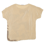 Womens Printed Top Brown Crazy Pattern S