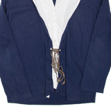 US POLO ASSN Womens Blouse Blue Collared Long Sleeve M