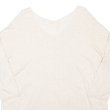 Womens Top Beige V-Neck 3/4 Sleeve UK 12
