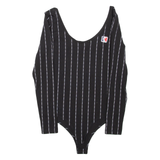 KARL KANI Womens Printed Bodysuit Black Long Sleeve M