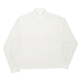 Womens Blouse Beige High Neck Long Sleeve XL