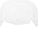 WALDORFF Womens Cropped Blouse White V-Neck M