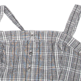 HOLLISTER Womens Cropped Vest Black Check XS