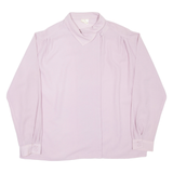 Womens Blouse Purple Collared Long Sleeve XL