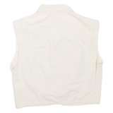 Womens Cropped Shirt Beige Collared M