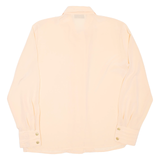 Womens Blouse Pink Collared Long Sleeve L