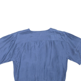 Womens Cropped Top Blue V-Neck M