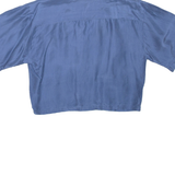 Womens Cropped Top Blue V-Neck M