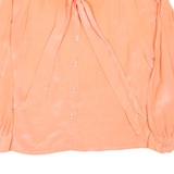 Womens Blouse Pink High Neck Long Sleeve L