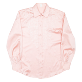 Womens Shirt Pink Collared Long Sleeve UK 14
