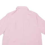 Womens Shirt Pink Collared Viscose L