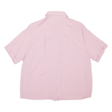 Womens Shirt Pink Collared Viscose L