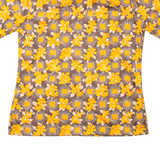 Womens Printed Shirt Orange Collared Floral M