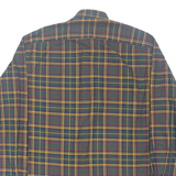 TOMMY HILFIGER Mens Flannel Shirt Green Check Long Sleeve S