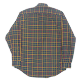 TOMMY HILFIGER Mens Flannel Shirt Green Check Long Sleeve S