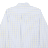 TOMMY HILFIGER 80s 2 ply Mens Shirt Blue Check Long Sleeve L